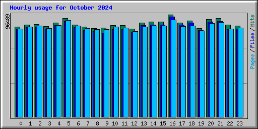 Hourly usage for October 2024